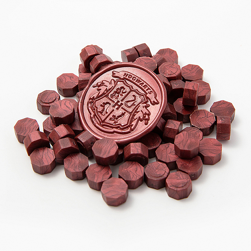 Cera de pintura al fuego, juego completo de sellos de pintura al fuego, octogonal, transparente, colorido, bolsa de colores mezclados, cera, venta al por mayor barata