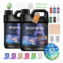 跨境水晶滴胶环氧树脂ab胶超透明耐黄变硬胶diy材料包工具套装