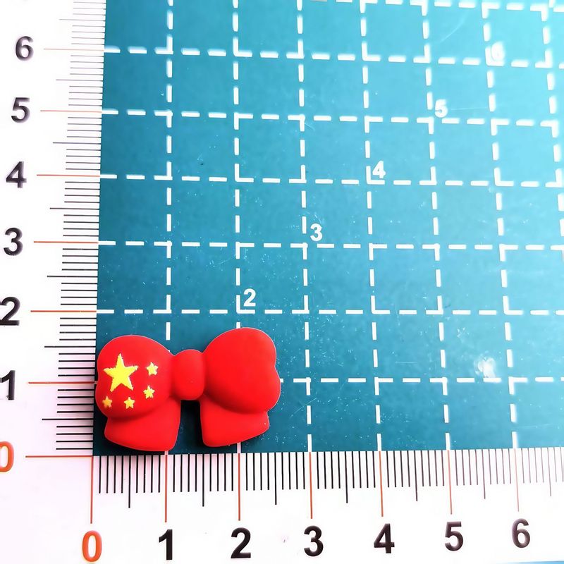 亮面国庆节五星红旗树脂diy饰品配件手机壳洞洞鞋贴片发夹发饰材|undefined