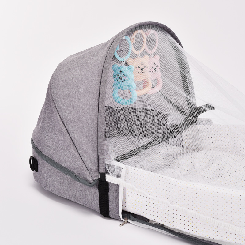 Cama de bebé recién nacido en la cama media cerca portátil cama pequeña plegable mosquiteros cama de aislamiento cama de viaje anti-expresión image 4