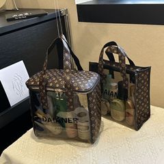 Large Capacity High-End Portable Makeup Bag, New PVC Waterproof Travel European and American Retro Cleansing Storage Bag for Dropshipping