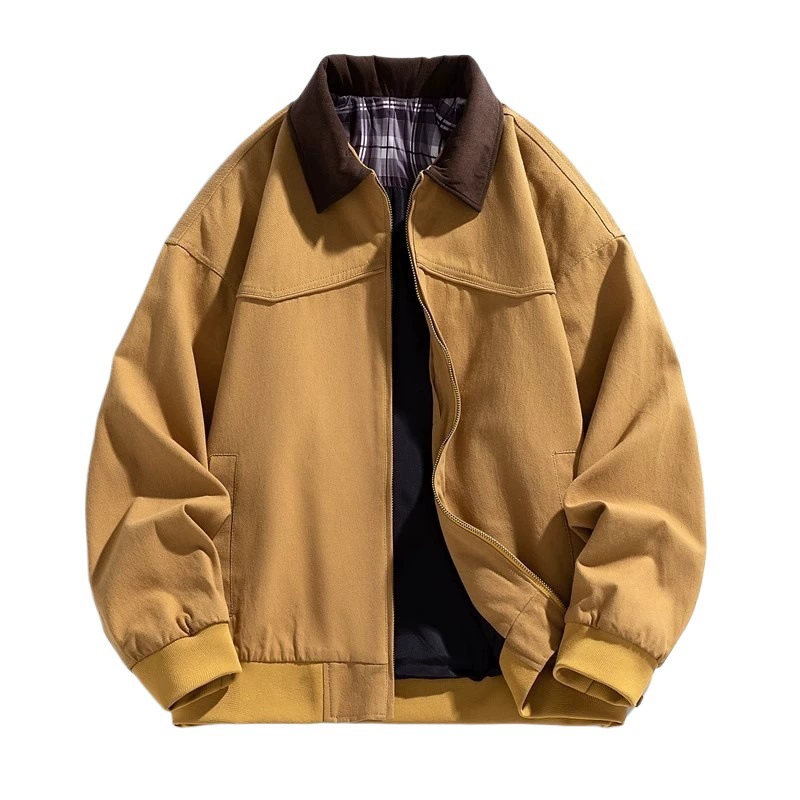 Ретро-японская осенняя jakета,Oversized расслабленный крой, унисекс повседневное пальто