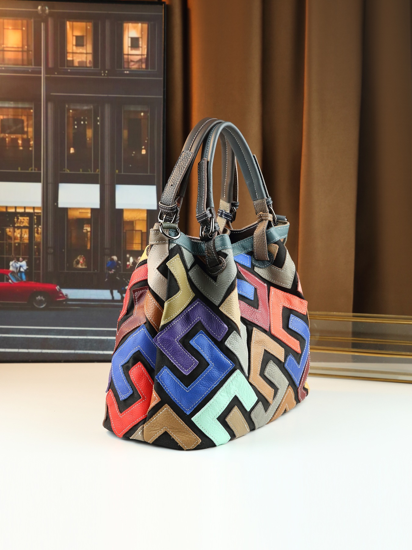 Retro Genuine Leather Crossbody Handbag For Women Shoulder Bag_voghion.com