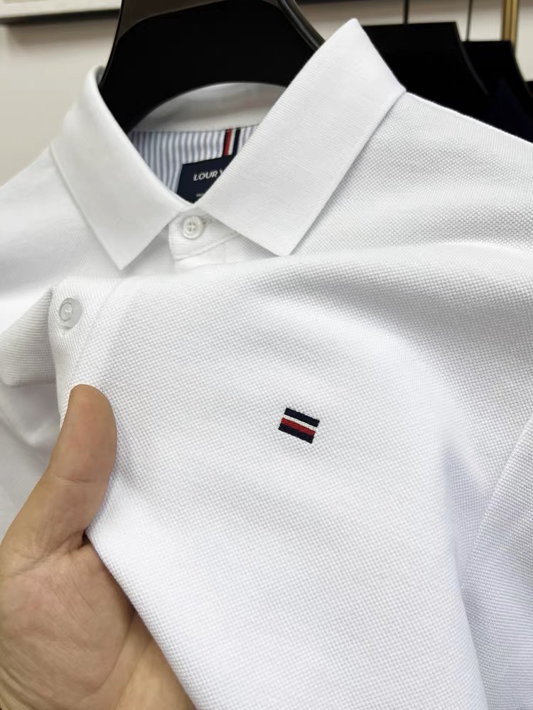 Foreign trade single polo shirt men's short sleeve T-shirt cotton summer lapel new high-end men's cotton half sleeve T-shirt batch