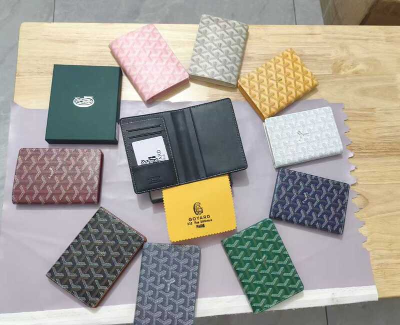 Cross-Border Goyard New Passport Holder Multifunctional Document Holder Retro Simple Card Holder Ticket Holder Dog Tooth Pattern Cross-Border Goyard New Passport Holder Multifunctional Document Holder Retro Simple Card Holder Ticket Holder Dog Tooth Pattern