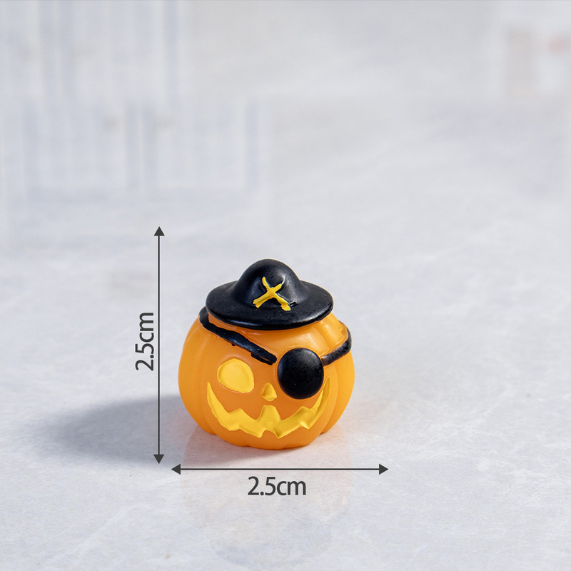 クロスボーダーハロウィン邪悪なカボチャの装飾品樹脂小さなカボチャの装飾品キャンドルライトかわいい車のデスクトップ装飾|undefined