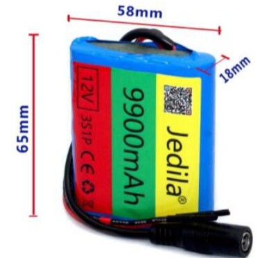 12V9900mAh 3s 18650 lithium ion rechargeable battery for CCTV cameras and other equipment 12V9900mAh 3s 18650 lithium ion rechargeable battery for CCTV cameras and other equipment