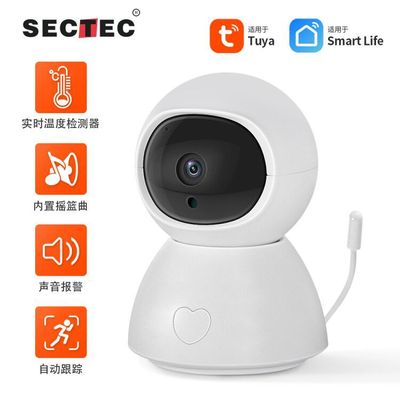 私模跨境TUYA智能高清无线摄像头批发婴儿看护家用涂鸦摇头摄像机|ms