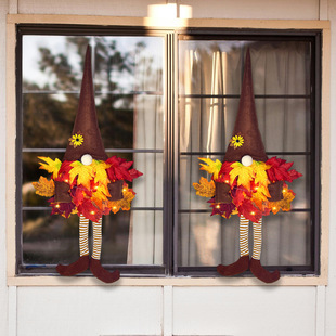 Amazon Thanksgiving Harvest Wreath Front Door Hanging No Old Man Long Legs Autumn Hanging Luminous Wreath Door Hanging