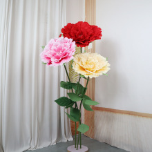 假花绒布牡丹婚庆背景装扮大型花篮插花家居花园氛围装饰仿真花