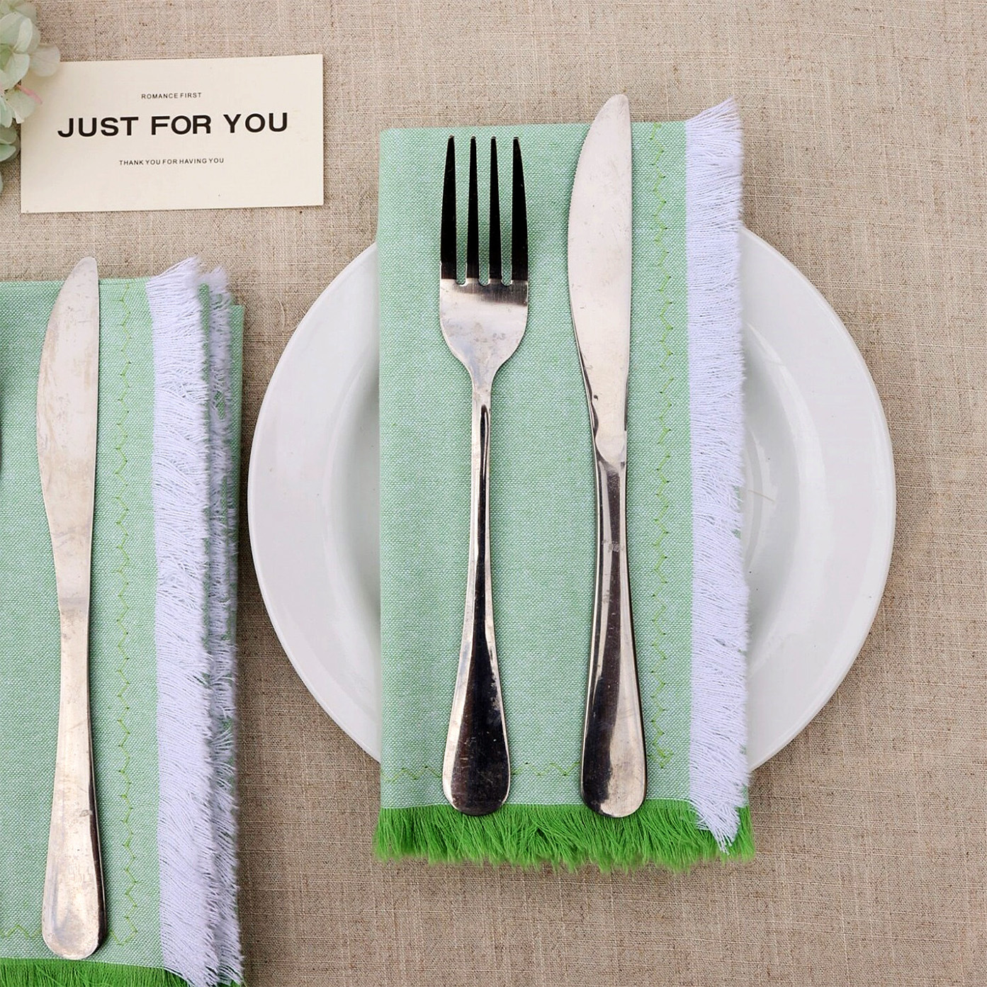 Amazon servillas de algodón lino almohadilla de Navidad cumpleaños boda nórdica transfronteriza sin lavado