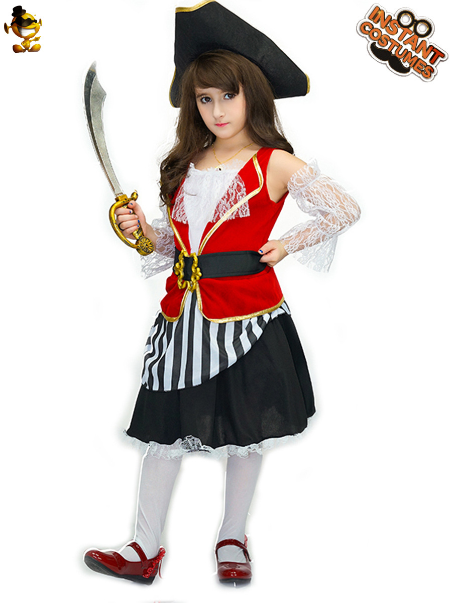 Niña traje pirata traje disfraz mascarada fiesta ropa Halloween Cosplay traje