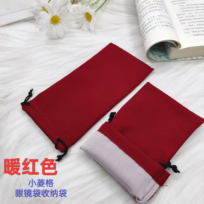 Caja de gafas bolsas de gafas bolsas de gafas de alta calidad bolsas de ojos de color bolsa de polvo bolsa de almacenamiento fábrica al por mayor