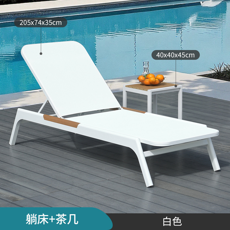 Silla de playa ajustable plegable al aire libre piscina impermeable y protector solar patio ocio al aire libre