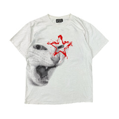 AT荒涼とした町ロック猫趣味プリントロマンチックなパンクpunk嫌世半袖tシャツy 2k着てインスピレーションを得た