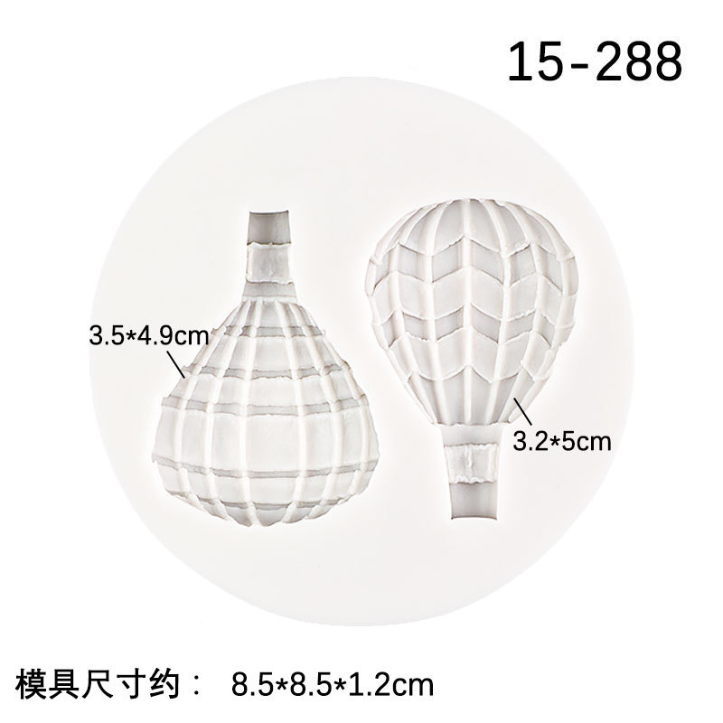 Dibujos Animados globo de aire caliente molde silicona DIY hecho a mano chocolate fondant cake decoración hornear arcilla epoxi