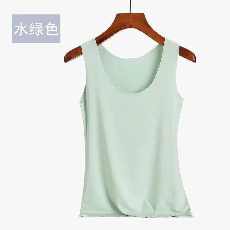 Women's ice silk vest water green