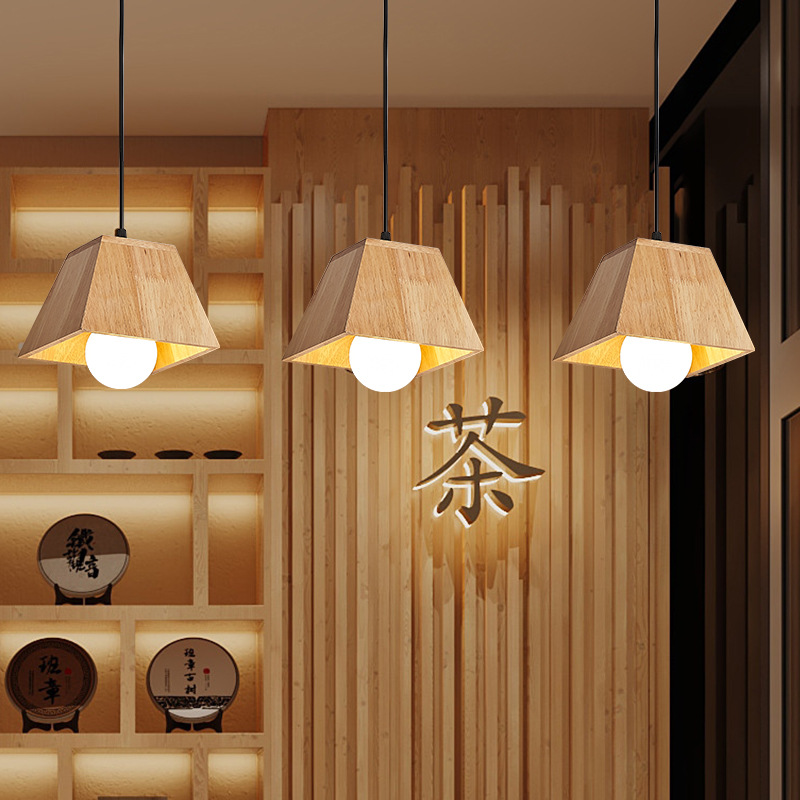 Lámpara de araña de madera maciza de estilo nórdico europeo y chino, personalizada, creativa, para sala de estar, comedor, dormitorio, hogar, barra de bar