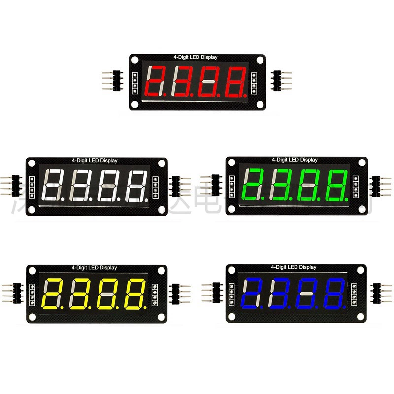 TM1637 0,56-дюймовый четырехзначный семисегментный цифровой трубный модуль красный/зеленый/желтый/белый/синий дисплей