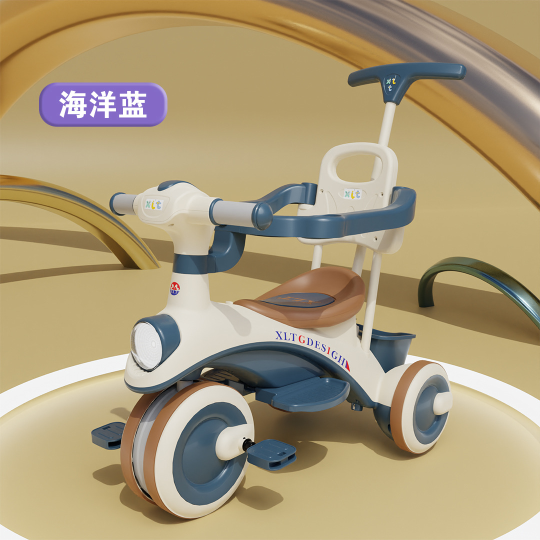Triciclo para niños, bicicleta 1-2-3 a 6 años, bicicleta de pedales para niños, cochecito para bebés, cochecito para bebés