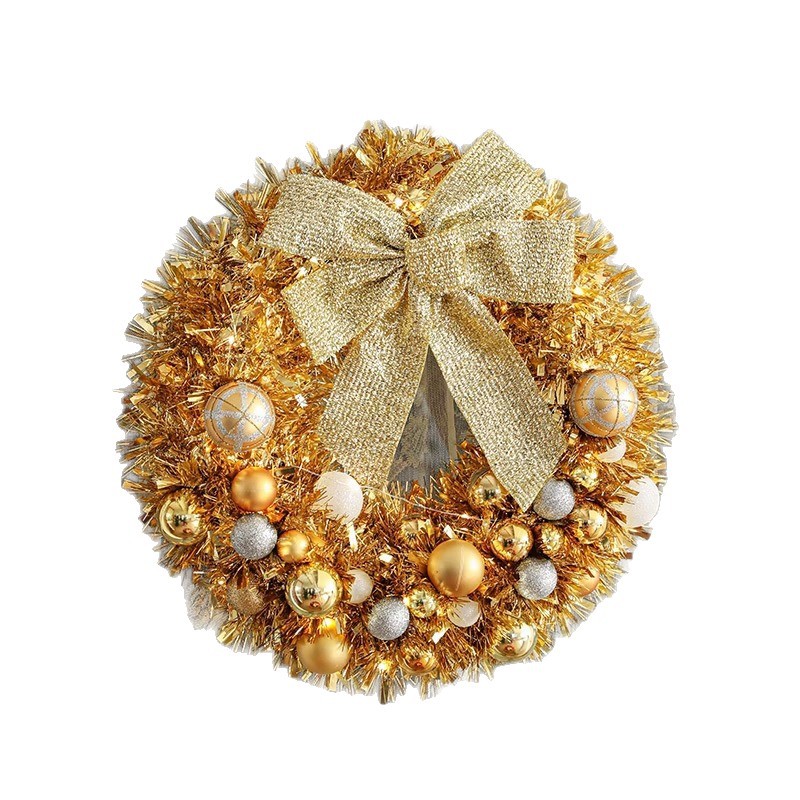 Gangheng Christmas Guirnalda Colgante de puerta 45CM Bola de Navidad roja Decoración de puerta y ventana Decoración de guirnalda Decoración de escena Decoración de puerta