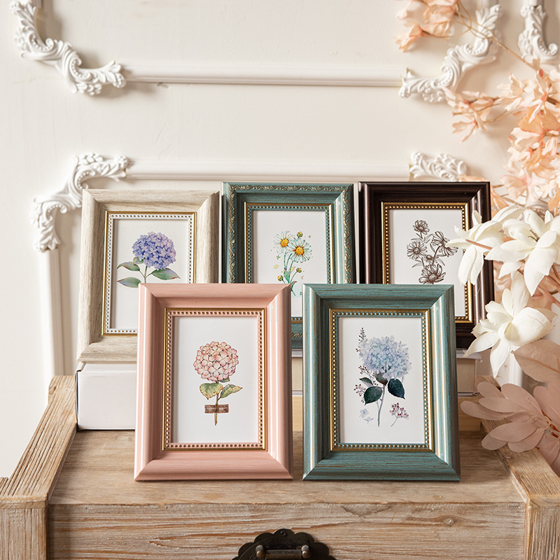 American-Style Photo Frame Display Stand 6-Inch 7-Inch 8inch 1012inch A4 Retro Wall-Mounted Kidsren's Photo Frame Wholesale Wall Decoration