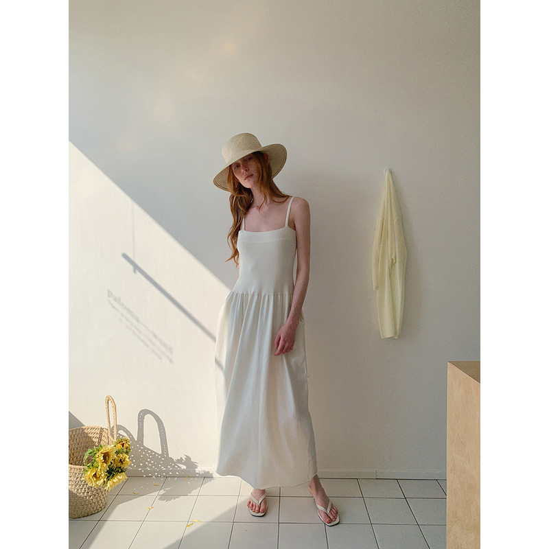 [Special Offer, No Returns or Exchanges] Wool Blend Knit Dress for Women, New Spring/Summer Holiday Dress, Long Dress 2026