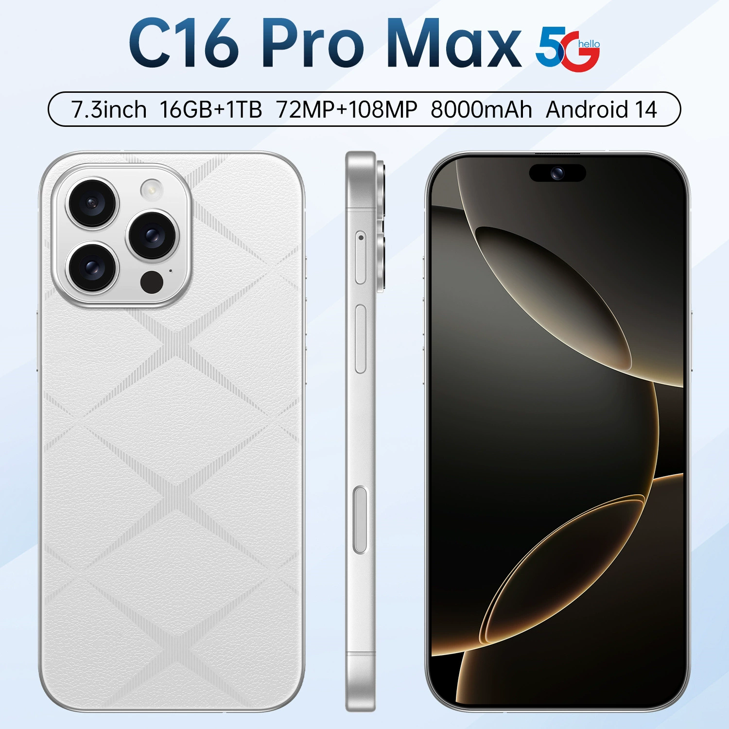 Умный мобильный телефон, C16, 16promax, 16G, Android