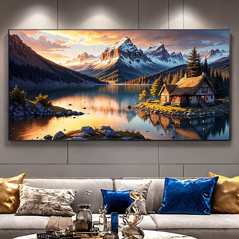 Transfronterizo Amazon pintura de diamantes fábrica de explosión venta directa pintura de diamantes DIY paisaje decoración pintura colgar paquete de herramientas '