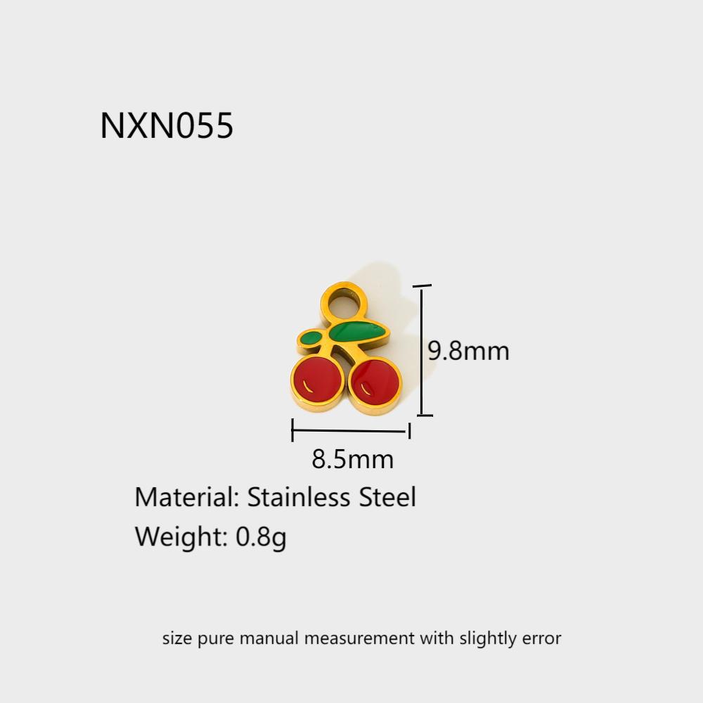 2g Weight 0.03µm-0.05µm Gold Plating Thickness PVD Coated Gold Plating Process Pendant Jewelry Making Type 18K Real Gold Plated Plating Material 1 Piece Quantity 304 Stainless Steel Material Cherry, Fruit, Strawberry, Banana Pattern Cute Style Enamel Craft 1 Piece 304 Stainless Steel Cherry Fruit Strawberry Polished Pendant DIY Ornament Accessories 5
