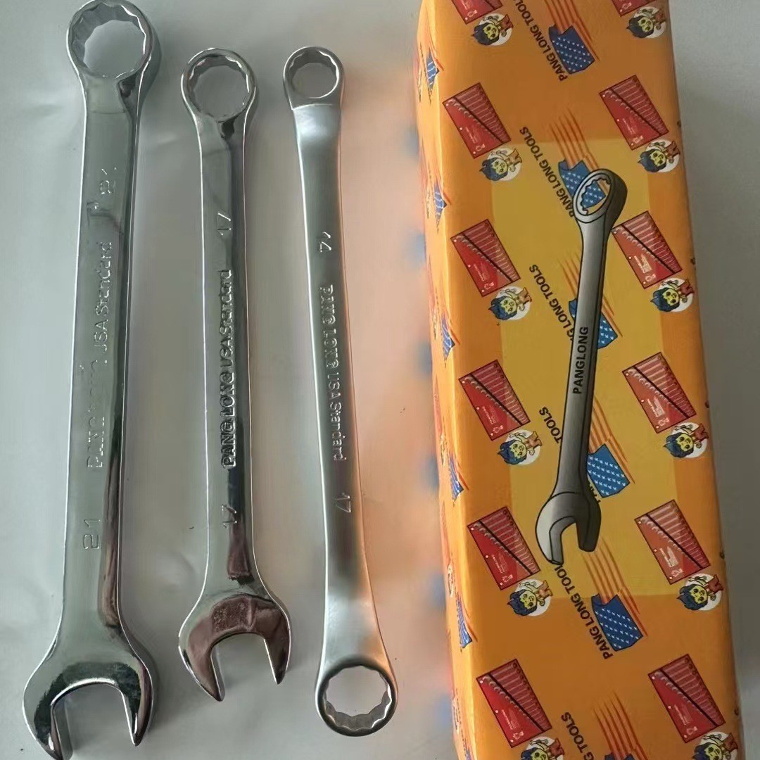 Juego de llaves de doble propósito de níquel perlado, llave de doble cabezal tenedor, juego completo de placas de reparación de automóviles, herramientas manuales, placas de hardware