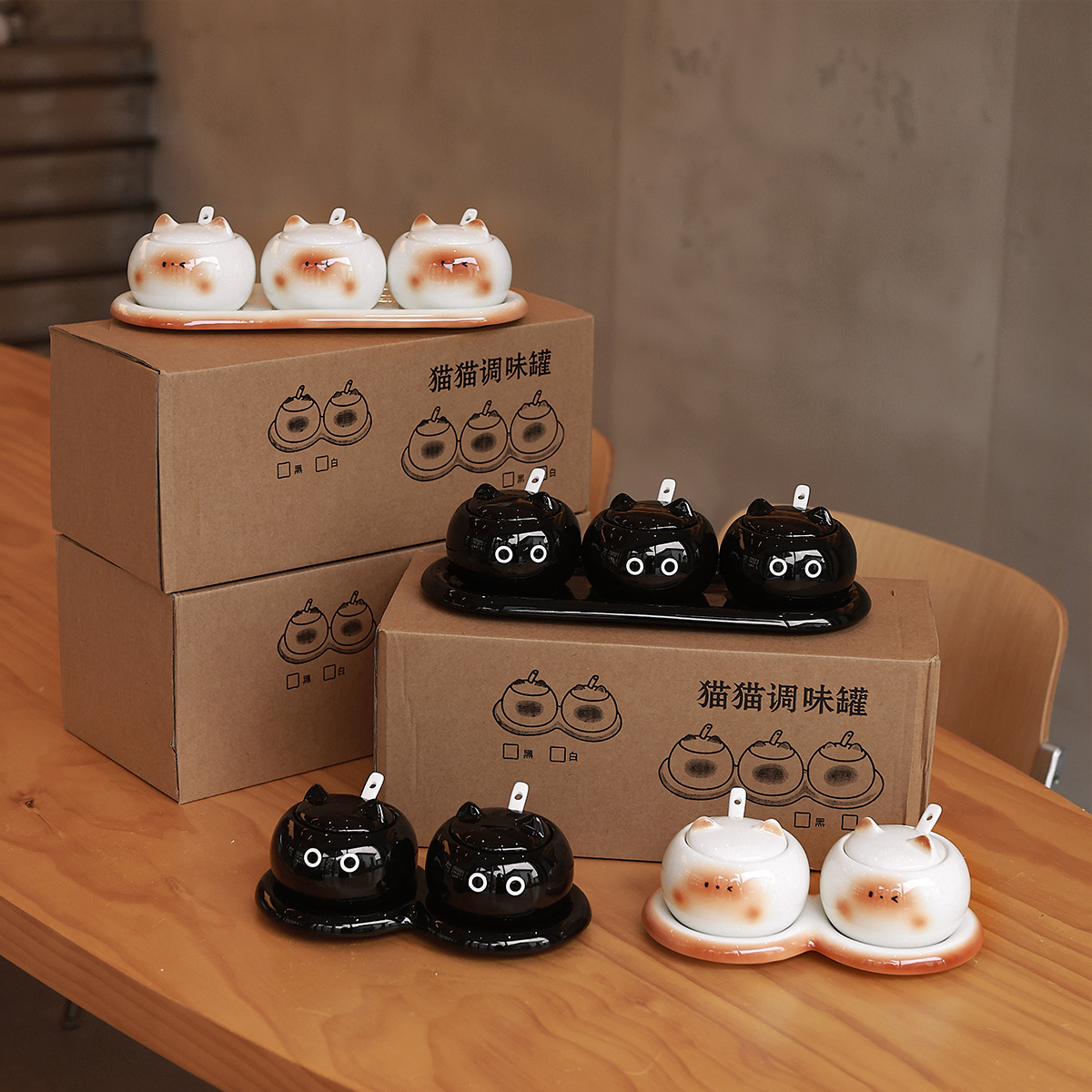 Shang 'en super-gato plato de cerámica adorable condimento creativo condimento doméstico condimento condimento condimento de cerámica al por mayor