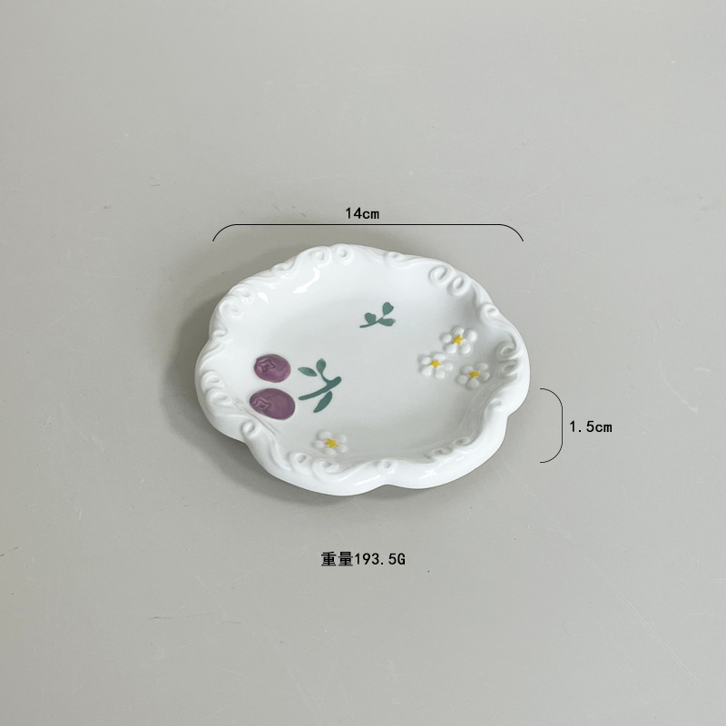 美しい釉薬の色、クリエイティブでキュートな食器、セラミックボウルと皿セット、スプーン、プレート、家庭用デザートプレート、インスタントラーメンボウル|undefined