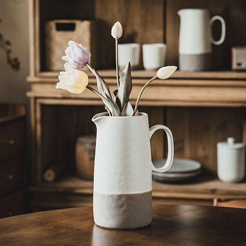 Juego de té japonés, tetera de cerámica, taza de té, tetera, tetera, tetera de gran capacidad, decoración de jarrón retro