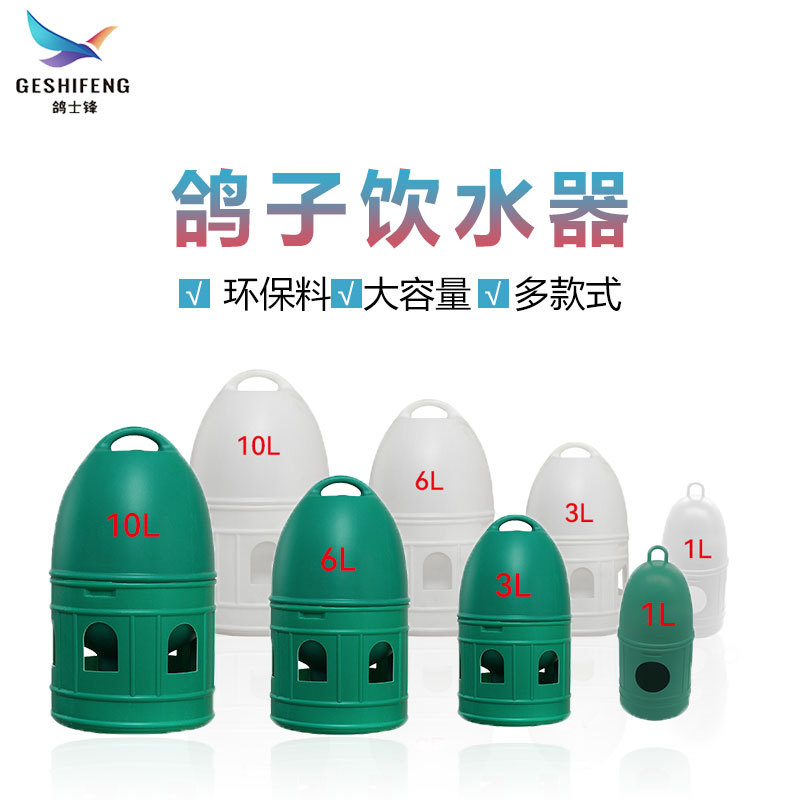 鸽子饮水器 加厚耐摔自动饮水器10L大容量家用鸽具用品饮水器批发
