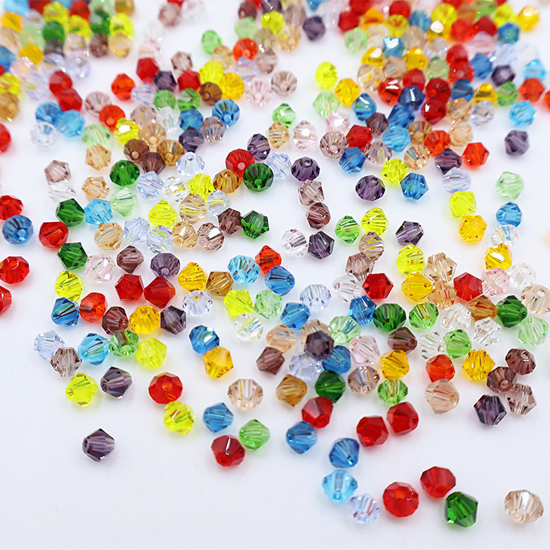 精品压顶水晶菱形珠两头尖珠亚马逊热销手工diy饰品配件珠子散珠