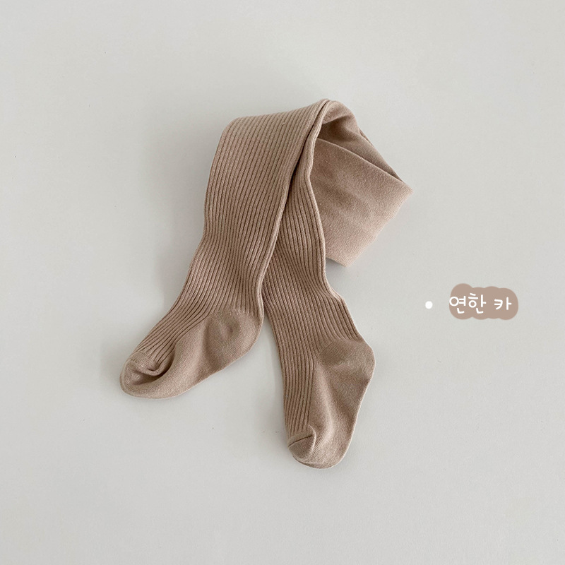 1385 pantimedias para niños al por mayor de Primavera de color sólido de doble aguja de los niños leggings de algodón tira de los NIÑOS Calcetines de baile