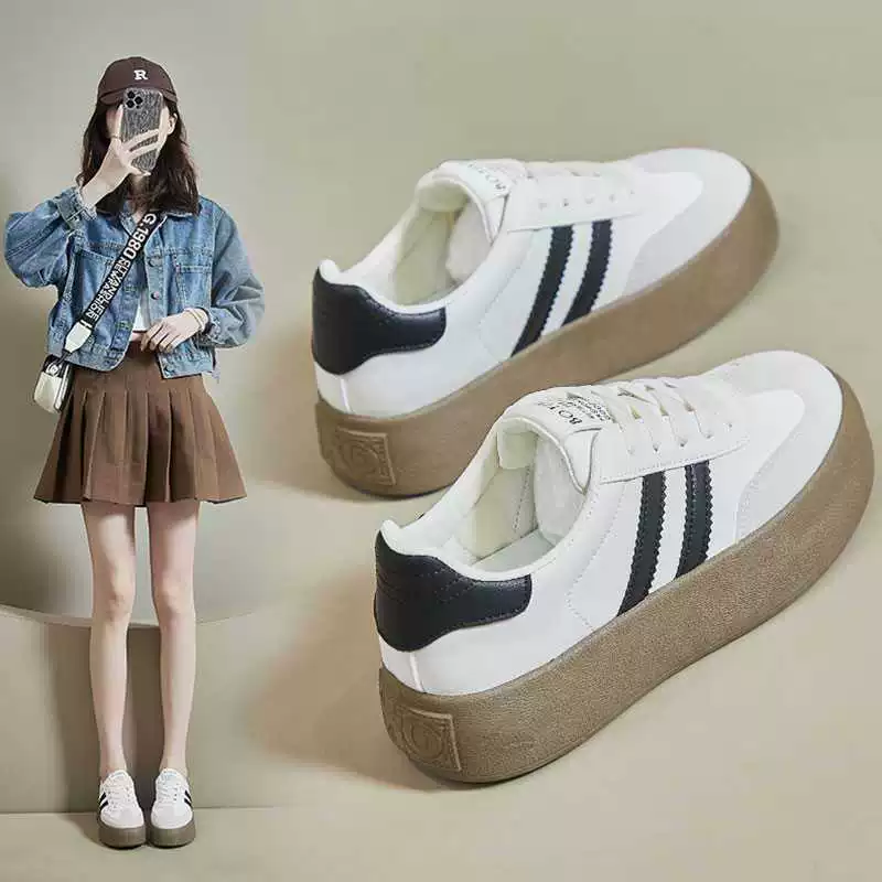 Обувь, белые кроссовки на платформе, к sneakers, коллекция 2023, осень