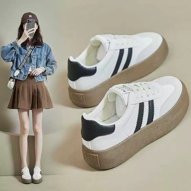 Обувь, белые кроссовки на платформе, к sneakers, коллекция 2023, осень