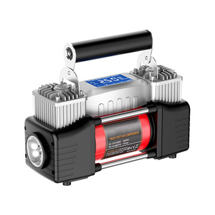 Car Air Pump Double-Cylinder High-Power Car Air Pump Tire 12V Electric High-Pressure Digital Display Air Pump Portable