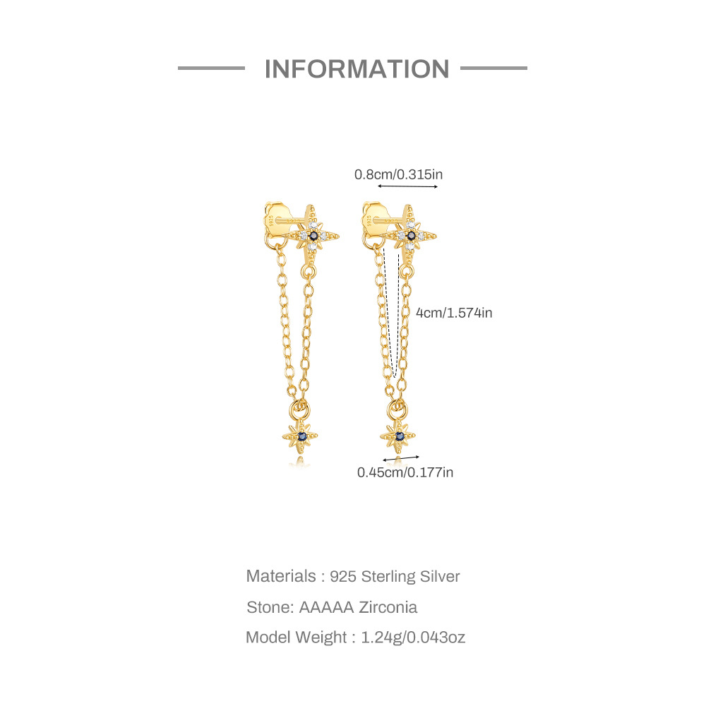 2g Weight 925 Sterling Silver Ear Needle Material Zircon Inlay Material Drop Earrings Classification 1 Pair Quantity Holiday, Banquet, Daily Occasion 925 Sterling Silver Material Geometric Pattern Women's Gender Tassel, Plating Design Simple Style Style 1 Pair 925 Sterling Silver Zircon Geometric Drop Earrings 3