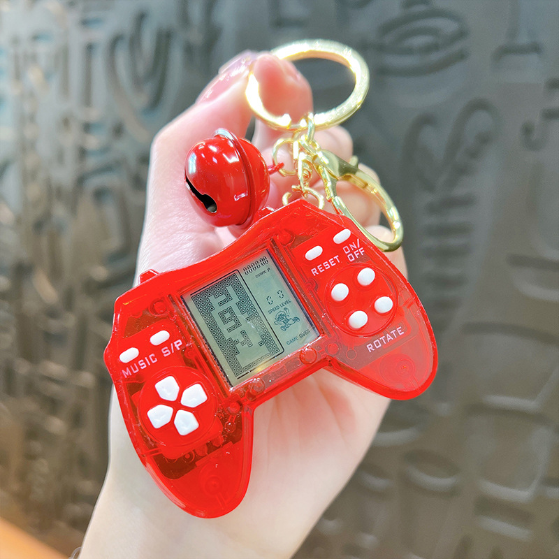 クリエイティブハンドヘルドロシアブロックゲーム機キーホルダー携帯バッグアクセサリー玩具プレゼント卸売り