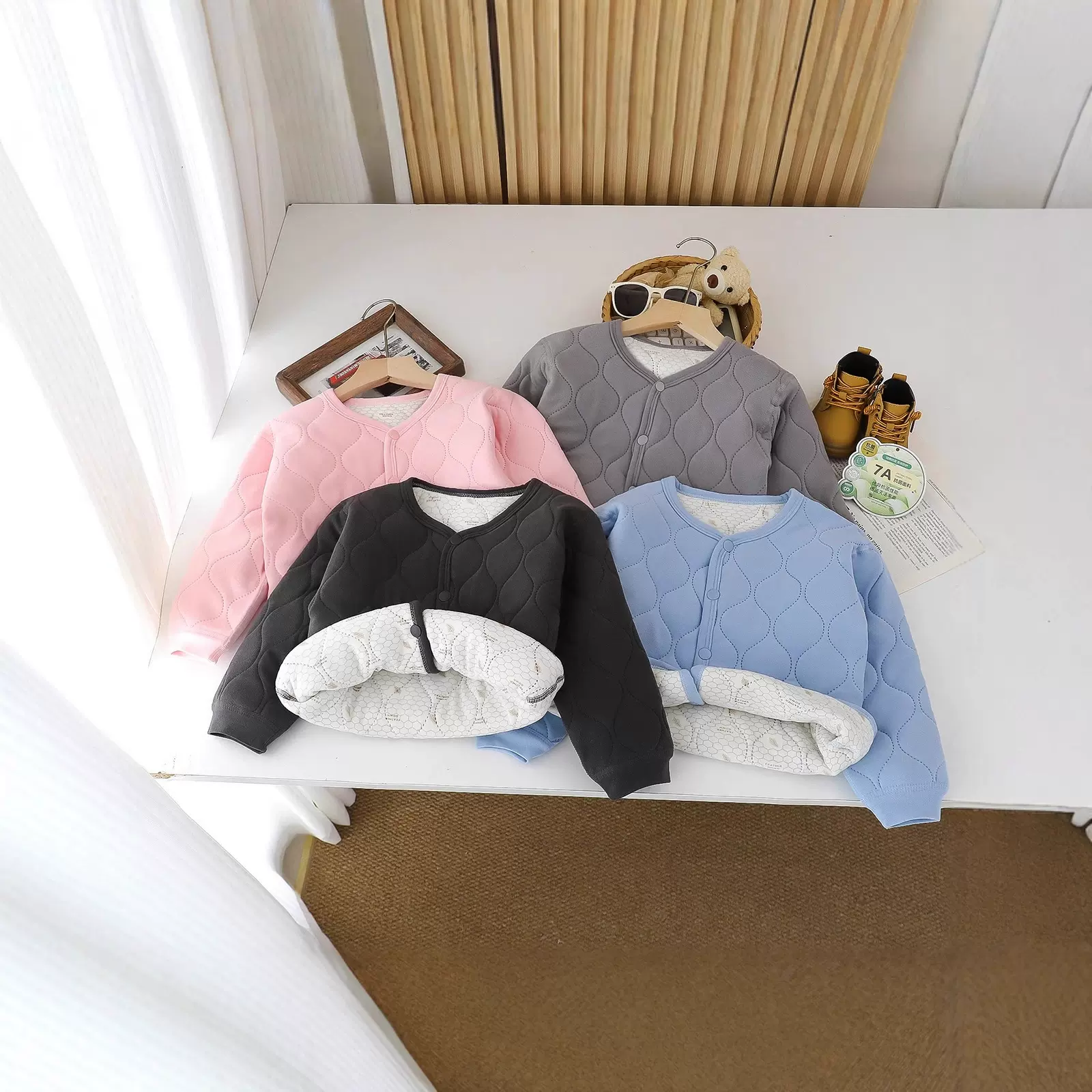 儿童校服神器学生内搭马甲秋冬新款男童三层夹棉女童加厚外套棉衣