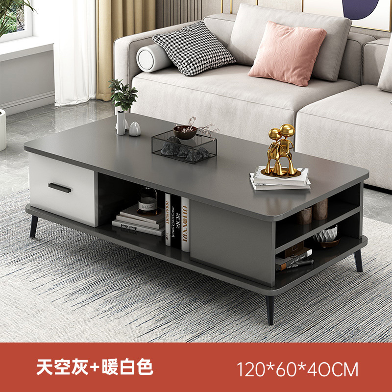 Gabinete de televisión moderno y simple tipo de casa pequeña 2024 nuevo tipo de sala de estar almacenamiento de almacenamiento en el suelo doméstico gabinete de televisión integrado