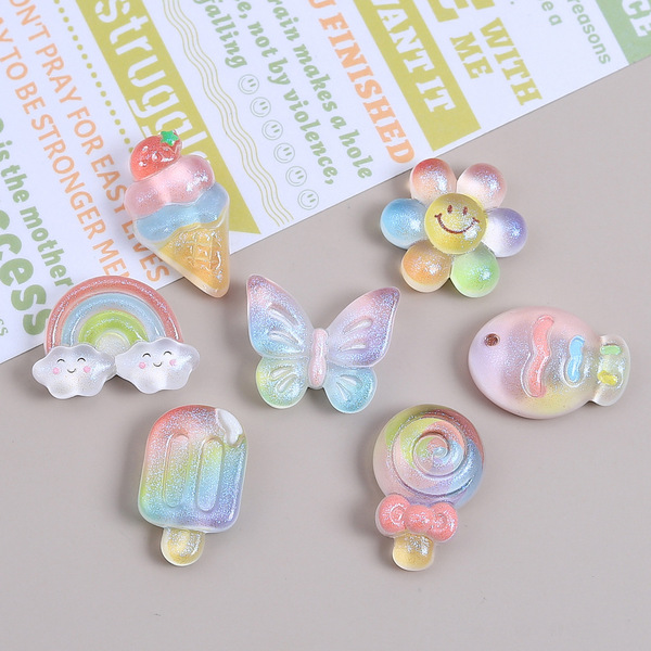 Cartoon rainbow creative cream accessory handmade