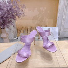 真丝水钻性感高跟凉鞋2025新款罗马真皮走秀sandalsheels超高跟