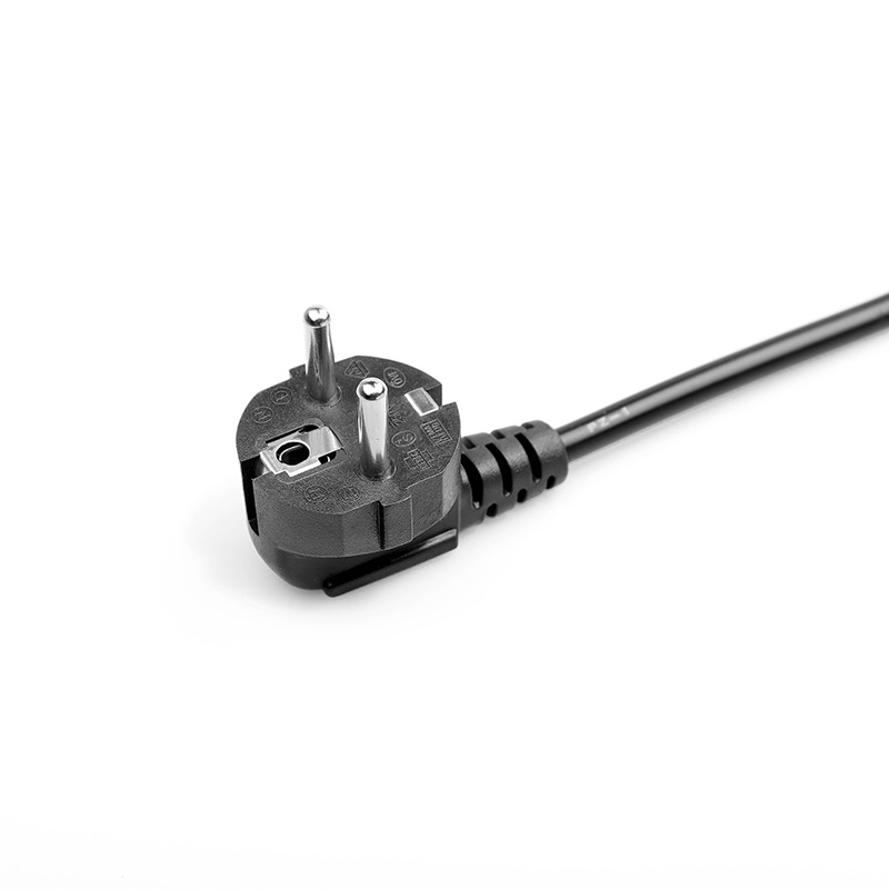 1.2/1.5/1.8-meter EU-standard Y-shaped power cable with two plugs—compatible with printers, monitors, and PC systems