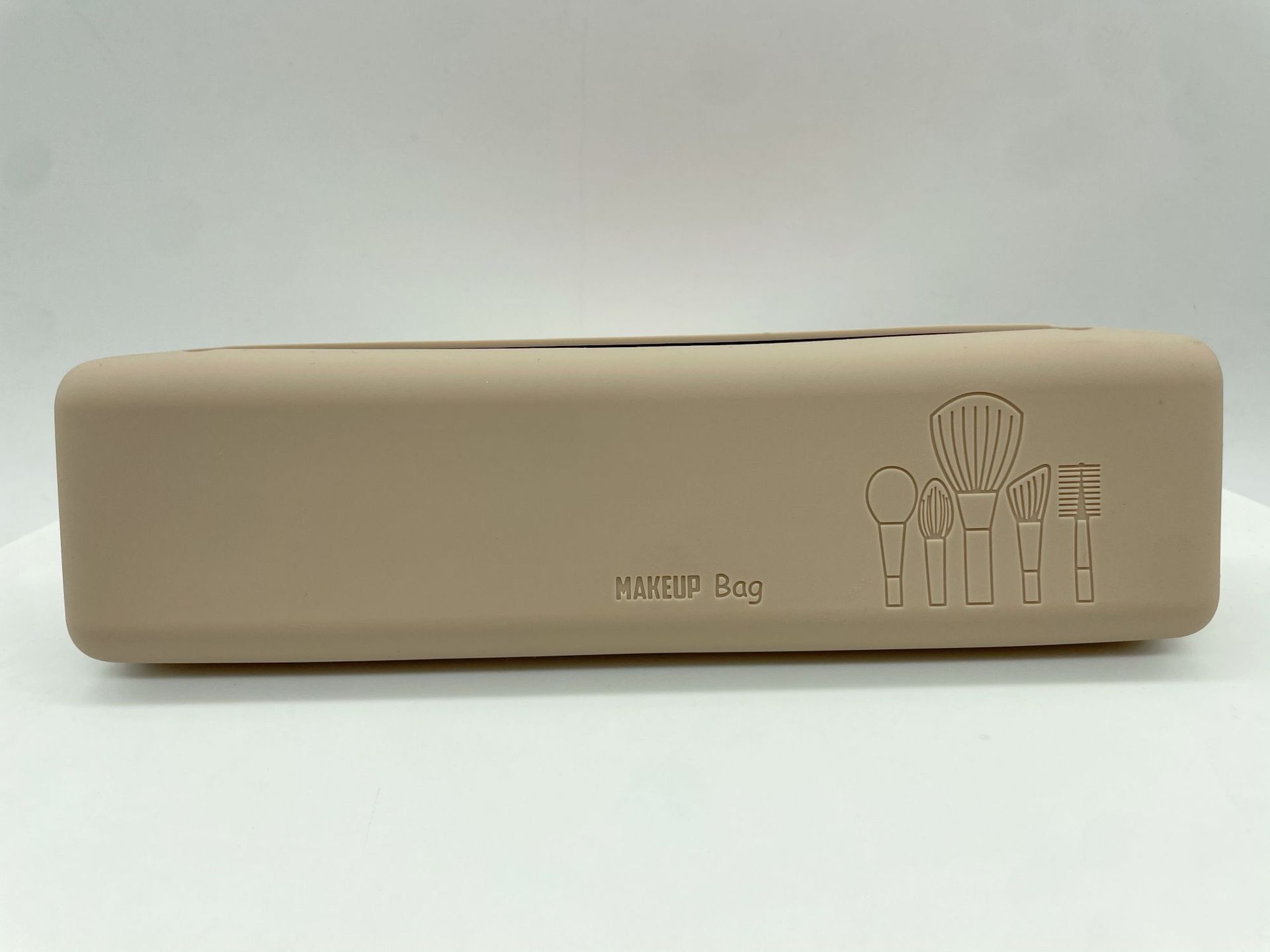 스퀘어 화장품 가방 다크 브라운