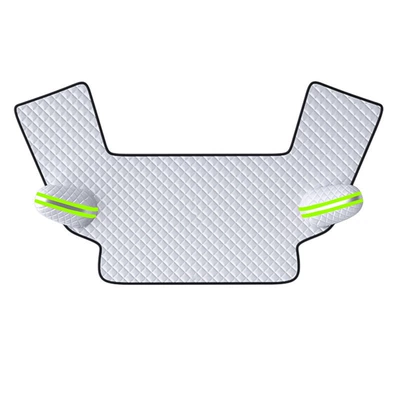 sunshade thickened magnetic snow cover, Car snow shield - a0622-4-three-window-large-green-earmuffs