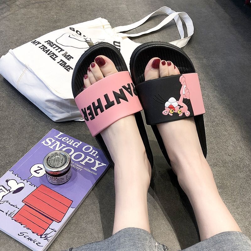 Slippers for Women, Summer Style, Cute Pink Leopard Cartoon, Korean Style, Indoor and Outdoor Non-Slip Bathroom Thick-Soled Home Slippers for Girls Slippers for Women, Summer Style, Cute Pink Leopard Cartoon, Korean Style, Indoor and Outdoor Non-Slip Bathroom Thick-Soled Home Slippers for Girls